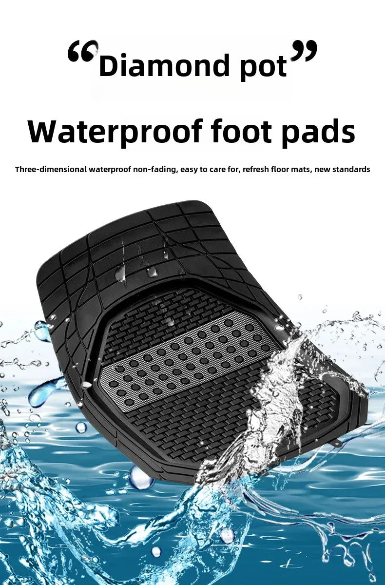All Season Universal Rubber Auto Floor Mats Car Waterproof Carpet Mats Vehicles Interior Floor Protective mats For Automobiles
