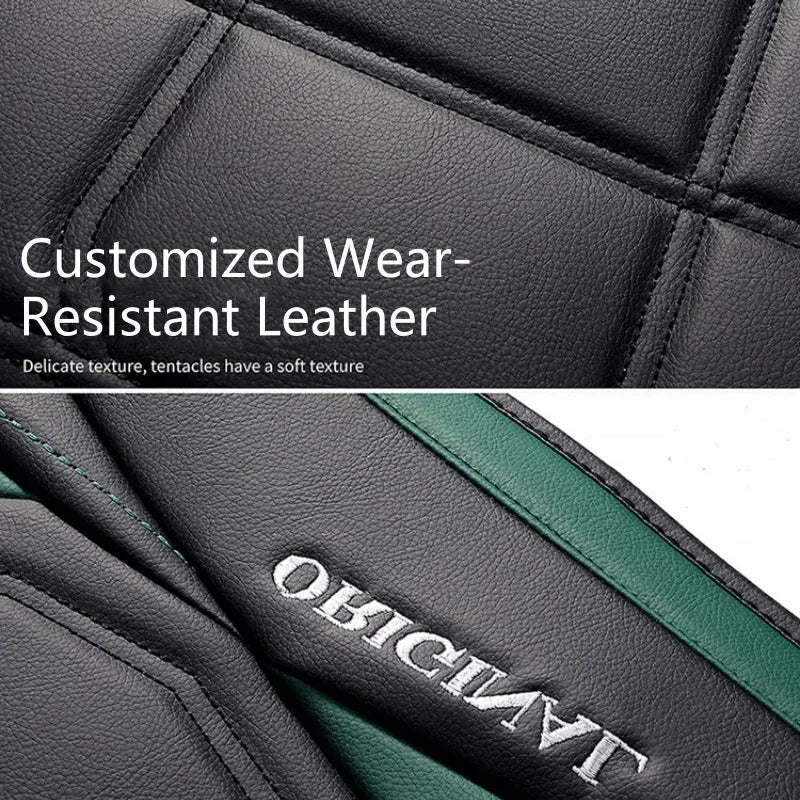 1pc Premium PU Leather Universal Fit Car Seat Cover All-Season Protector Mat with Soft Cushion Full Package Seat Cover