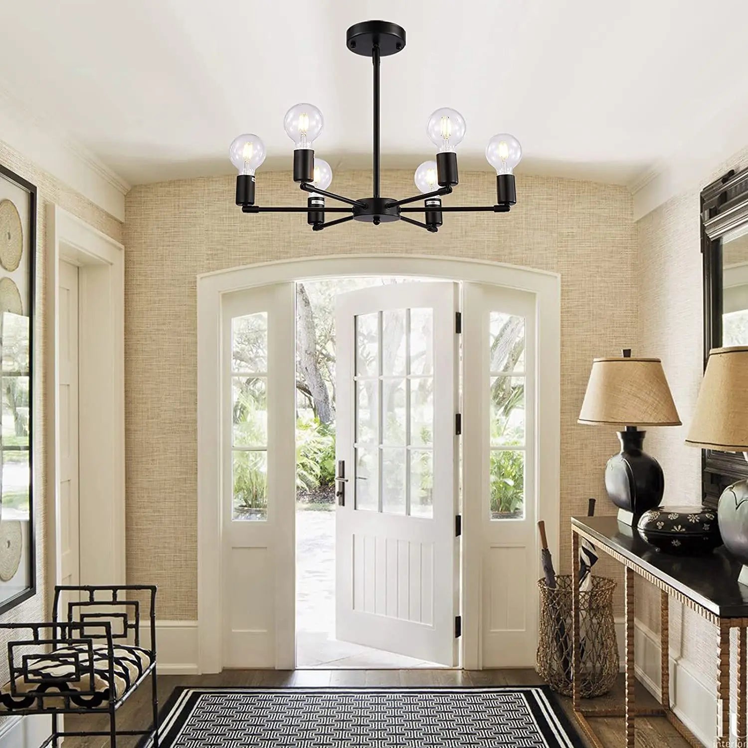 Modern E27 Ceiling Chandelier – Home Lighting for Living Room, Bedroom & Balcony