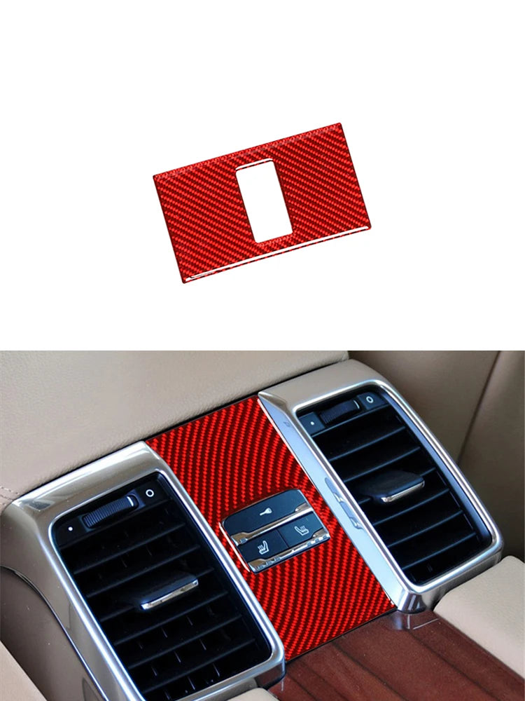 Car Interior Accessories For Porsche Panamera 2010 2011 2012 2013 2014 2015 2016 Carbon Fiber Rear Seat Adjustment Stickers