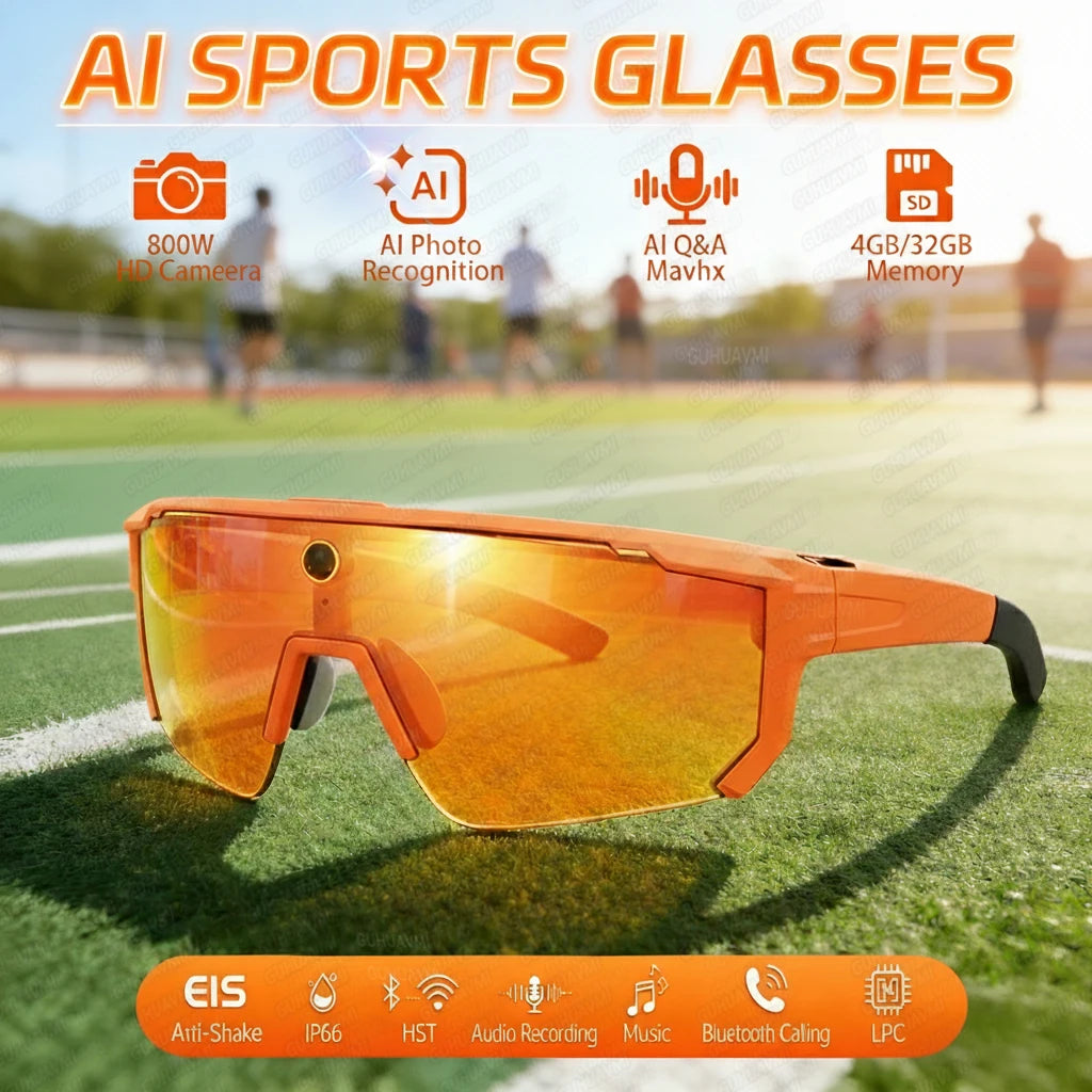 2026 Smart Glasses Men – 800W HD Photo & Video, Bluetooth Call, AI Translation, Anti-Glare