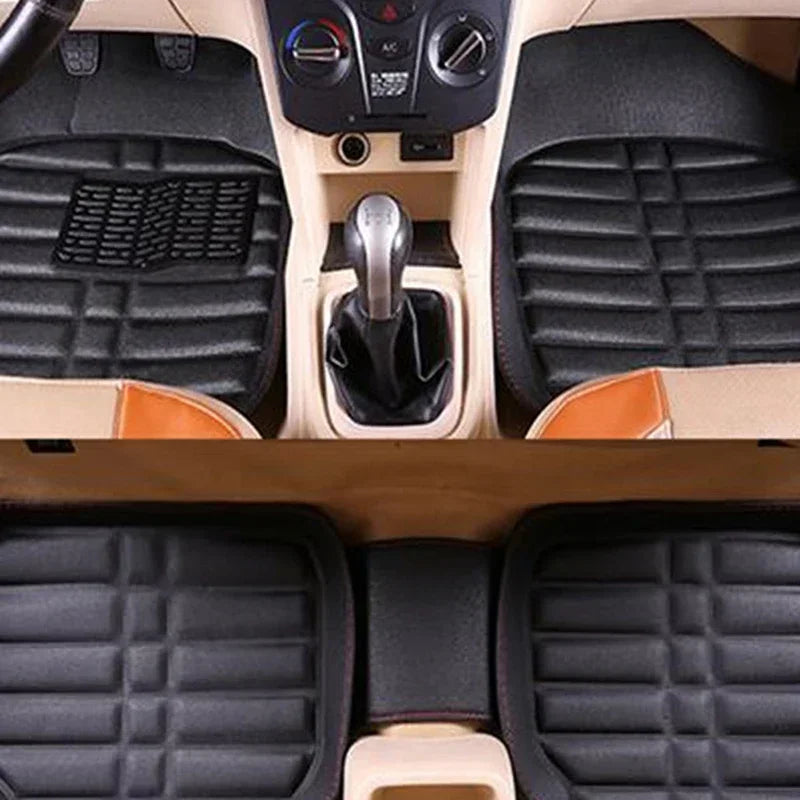 5pcs Universal Car Auto Floor Mats FloorLiner Front&Rear Carpet All Weather Mat