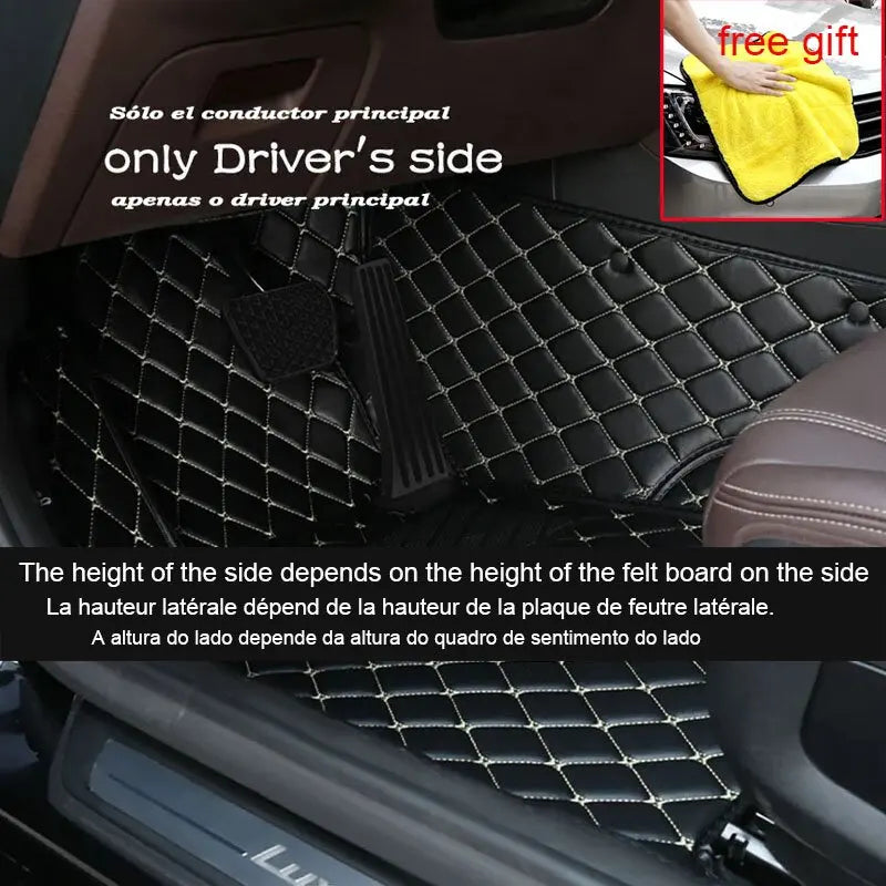 Luxury Leather Car Floor Mats for Hyundai Sonata DN8 MK8 2020-2022 – Full Set