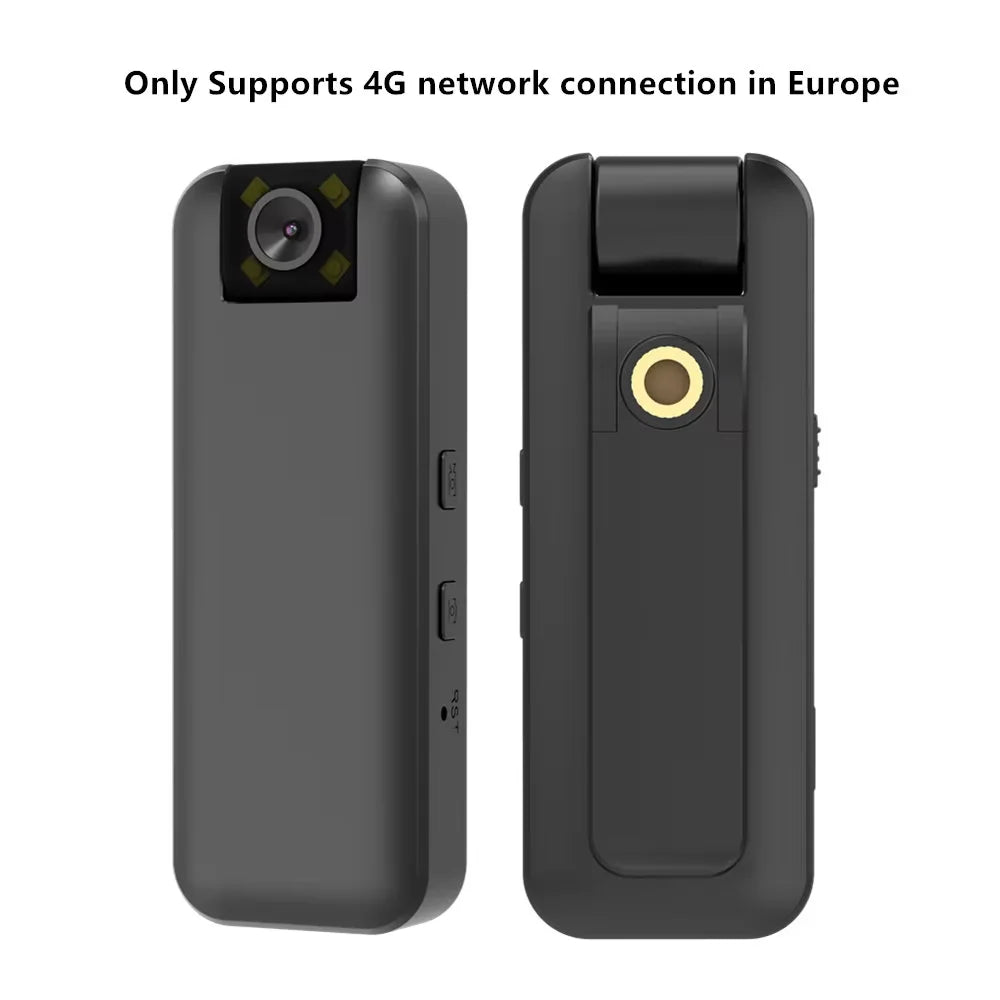 2025 4G Wireless Mini Camera 4K High Definition Phone Remote Video Recorder Worn Police Small Body Cam Night Vision DV Camcorder