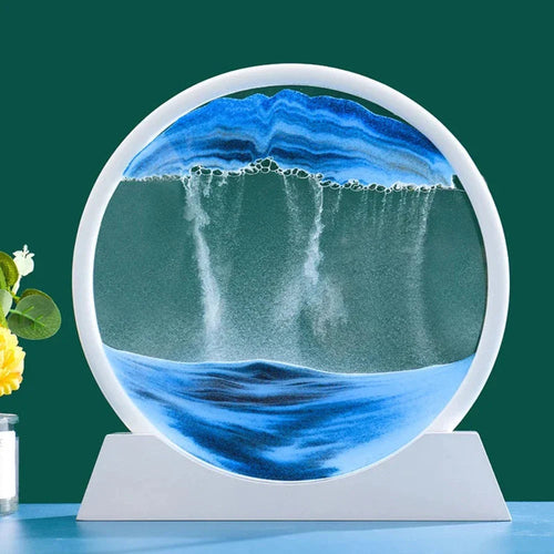 Deep Sea 3D Sand Art Frame – Liquid Motion Sensory Ornament | Home & Office Decor