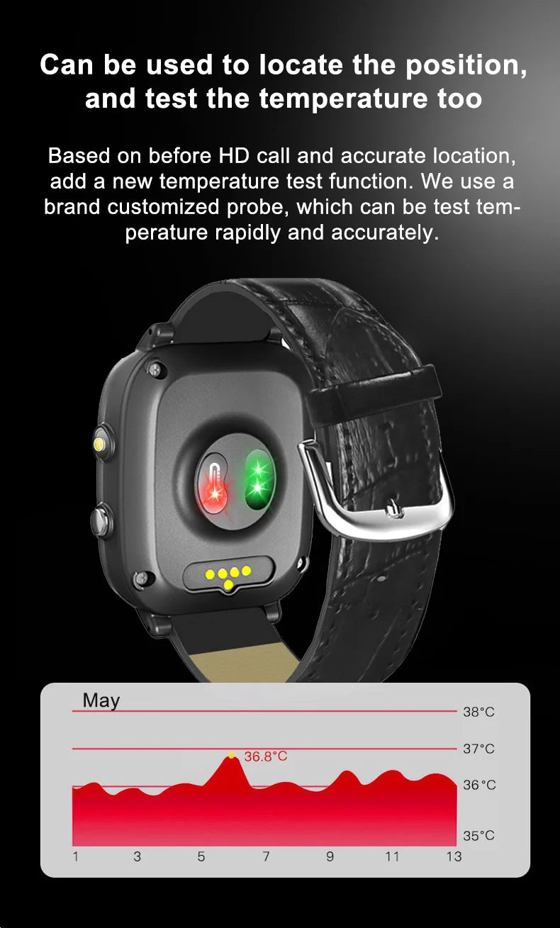 4G Smart Watch for Seniors – SIM Card, GPS Tracking, SOS Alert, Activity & Heart Rate Tracking