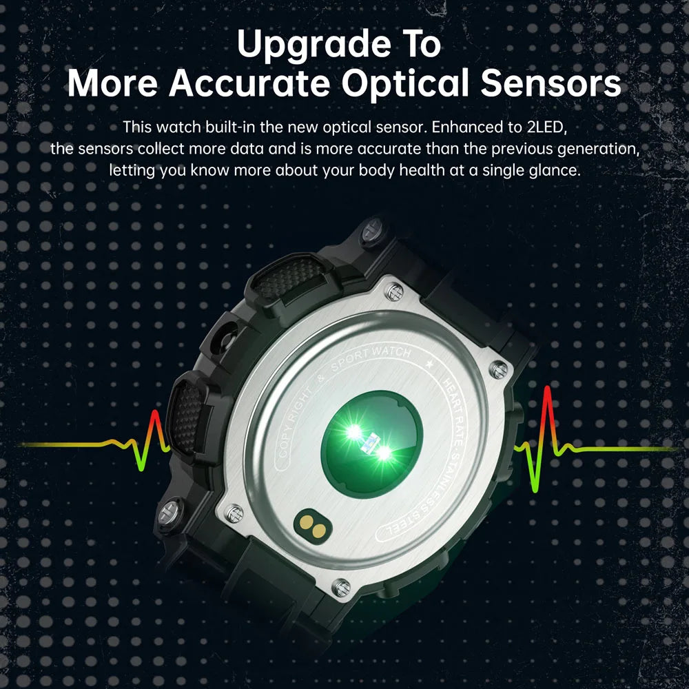 2026  Smart Watch Original Design IP68 Waterproof Bluetooth Call Health Monitor 100+ Sports Modes Flashlight
