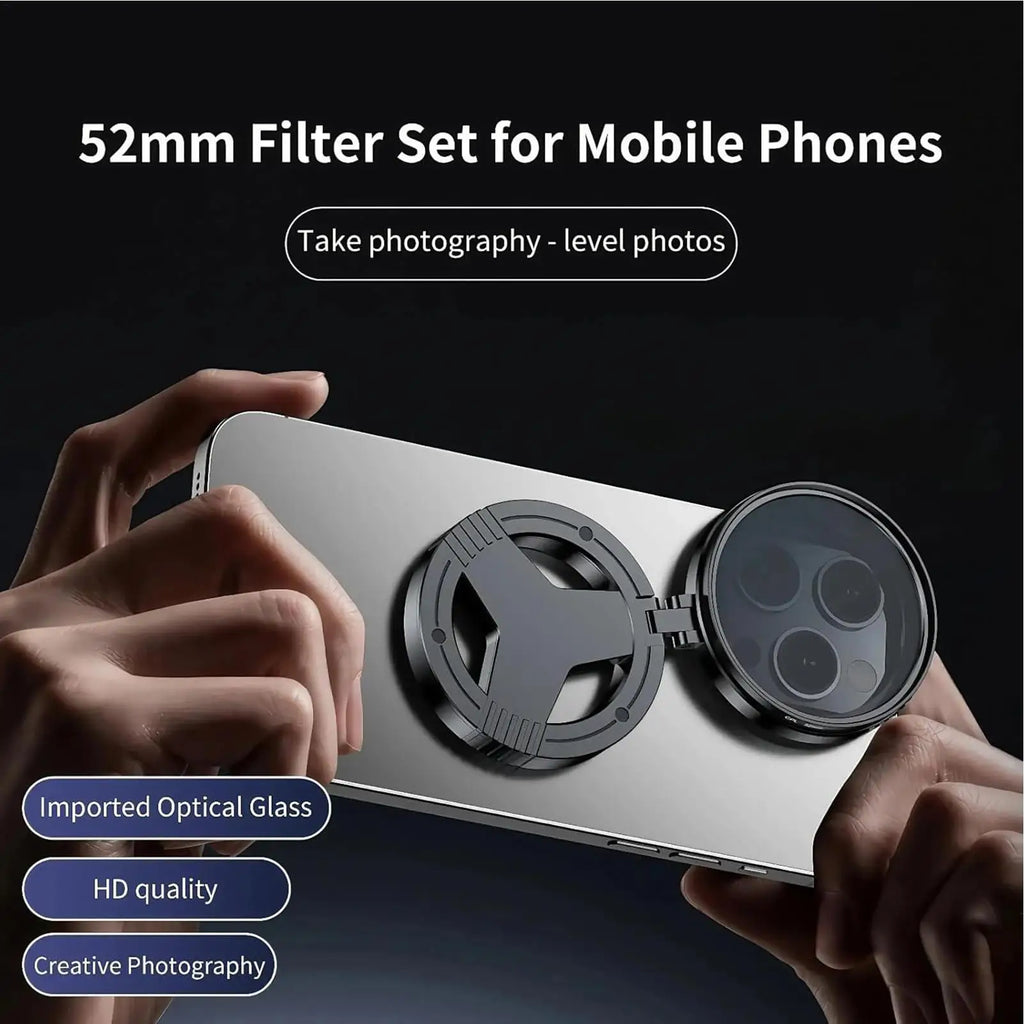 Phone Camera Filter Lens Magnetic 52mm Filter Lens Adapter Mount Rotatable Camera Accessory for Smartphone Landscape