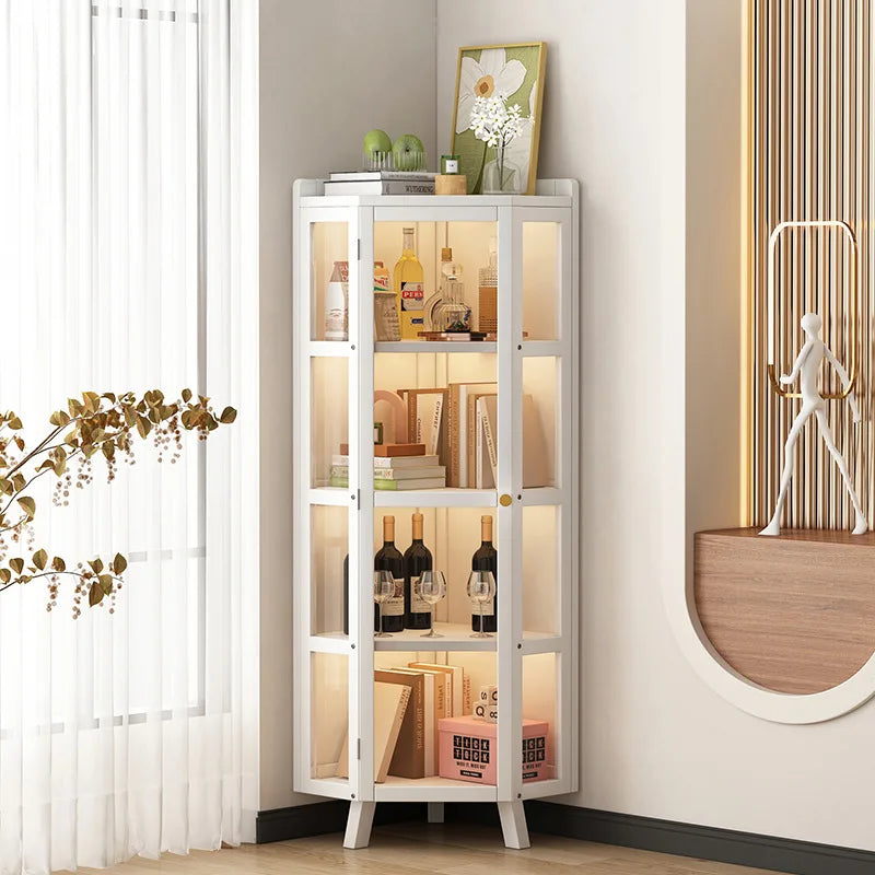 Corner Storage Cabinet – Triangle Wall & Floor Locker for Living Room & Bedroom