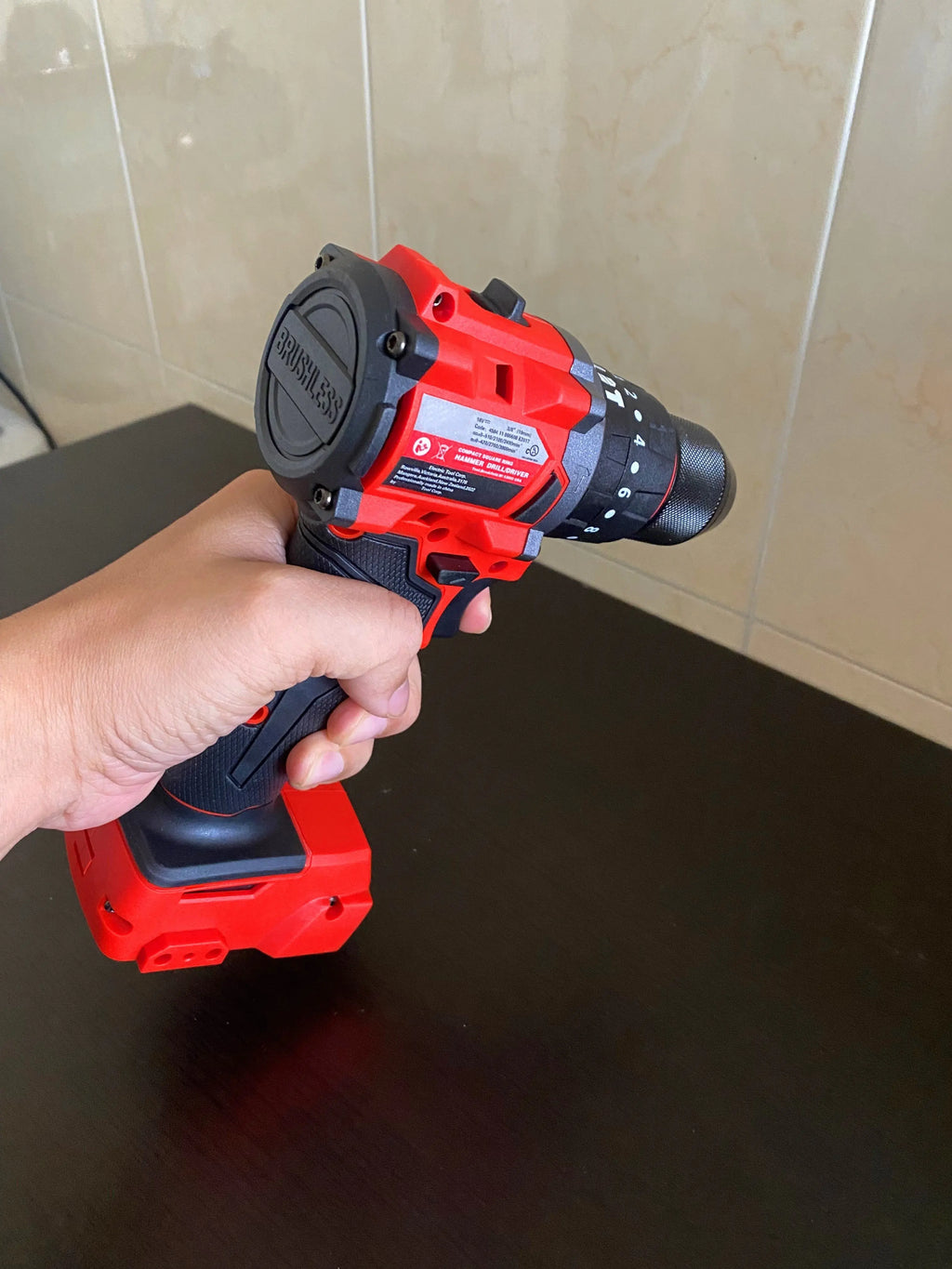 Milwaukee 18V Compatible Brushless Hammer Drill – 150Nm Cordless