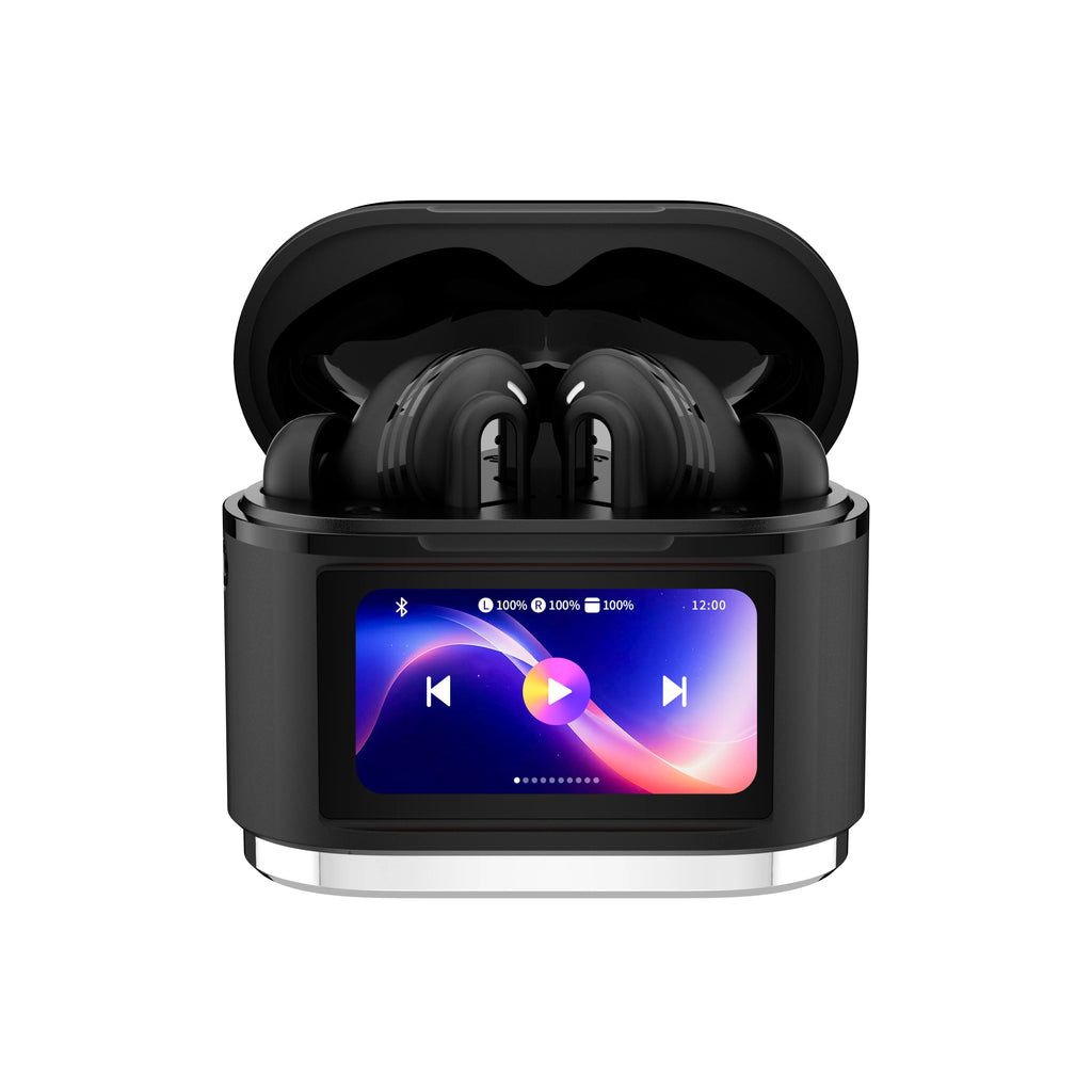 Smart Touch Screen ANC ENC Wireless Earbuds – Active Noise Cancelling Bluetooth Headphones