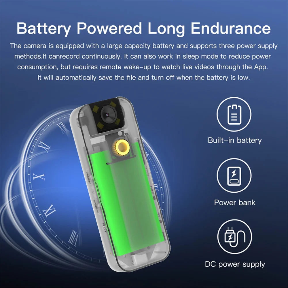 2025 4G Wireless Mini Camera 4K High Definition Phone Remote Video Recorder Worn Police Small Body Cam Night Vision DV Camcorder