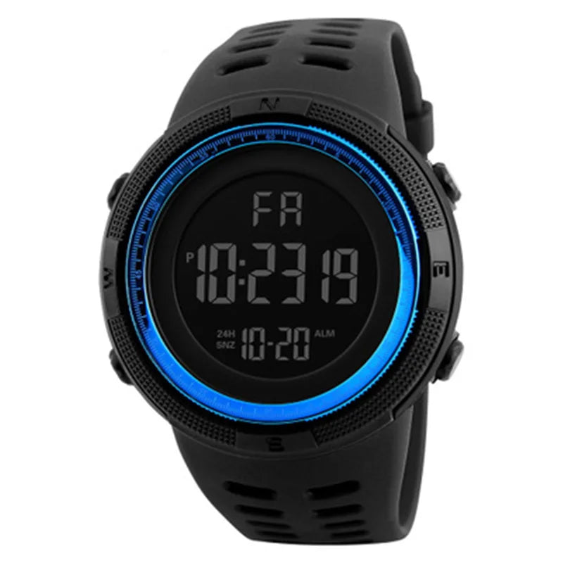 Men's Sport Digital Watch, Big Dial Luminous Waterproof Military Electronic Wristwatch