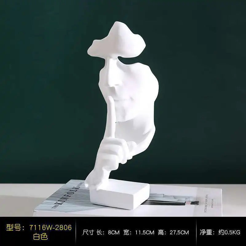 Vintage Resin Decorative Ornament – Artistic Home Decor for Living Room & Shelves