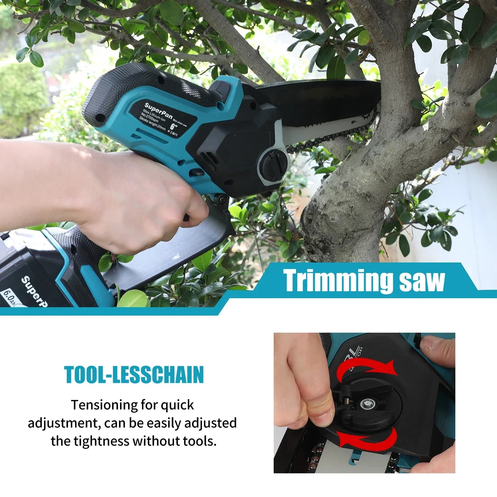 Makita Cordless Chainsaw – Handheld, Garden & Wood Pruning