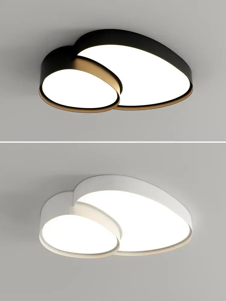 Nordic Cobblestone LED Ceiling Lamp – Creative Iron Light Luxury Bedroom & Living Room Light