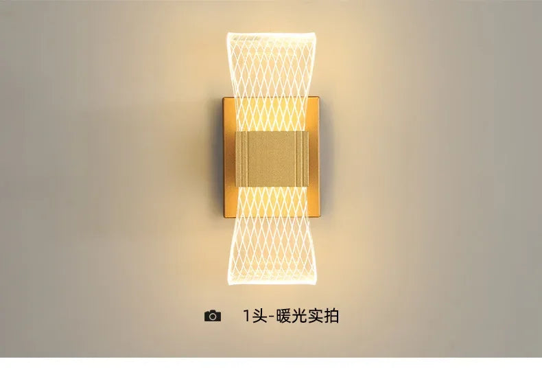 Nordic Luxury Aluminium LED Wall Lamp – Modern Bedside & Living Room Light