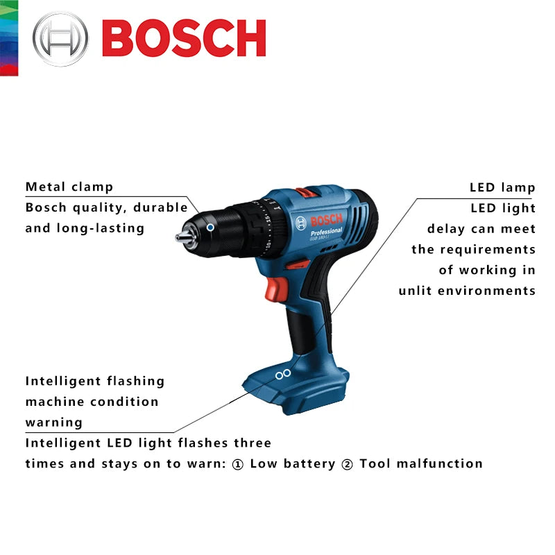Bosch GSB183-LI Cordless Brushless Impact Drill – 56Nm