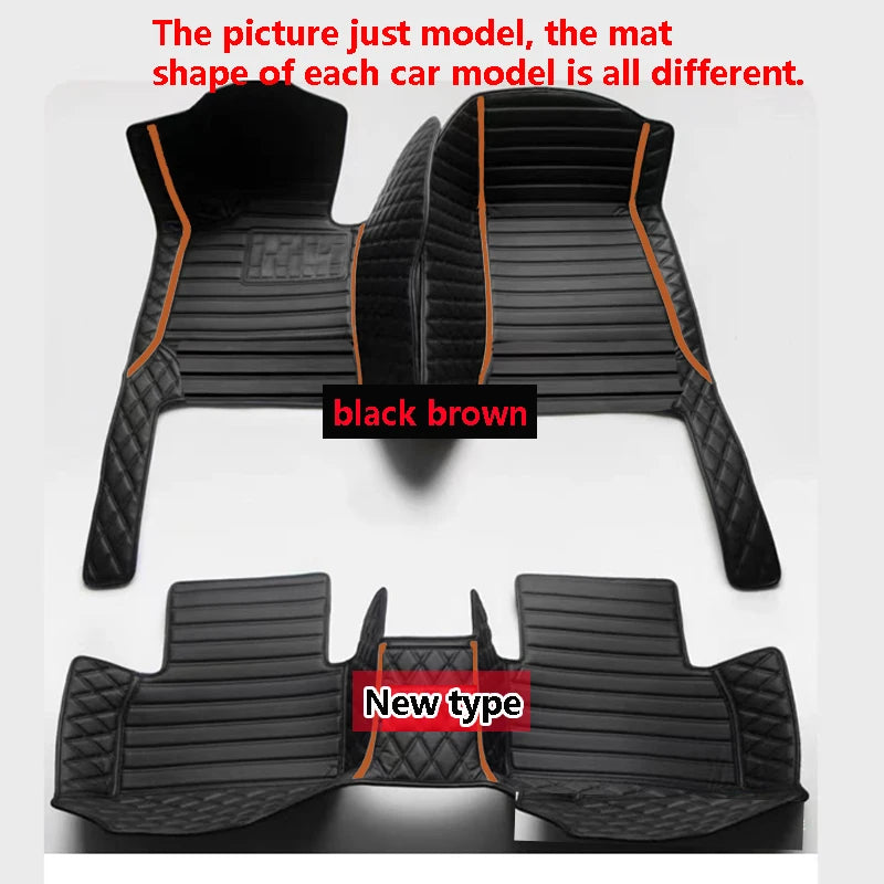 Custom Luxury Leather Car Floor Mats for Honda Civic 8th Gen 2006-2008 – Full Coverage