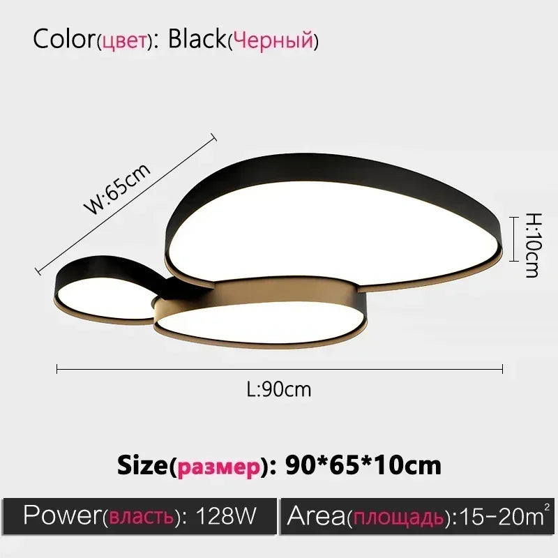 Nordic Cobblestone LED Ceiling Lamp – Creative Iron Light Luxury Bedroom & Living Room Light