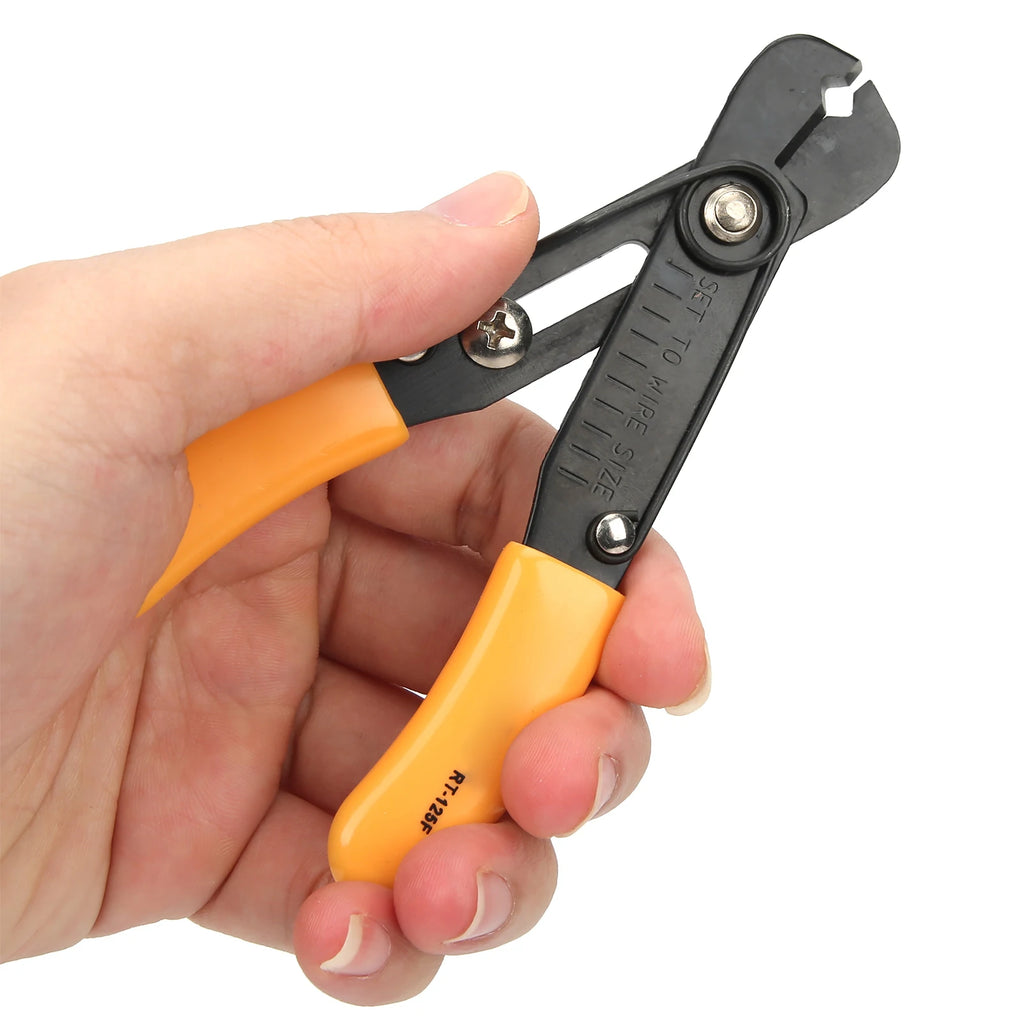 Adjustable Wire Stripper Pliers – 0.5–4.0mm, Yellow Handle