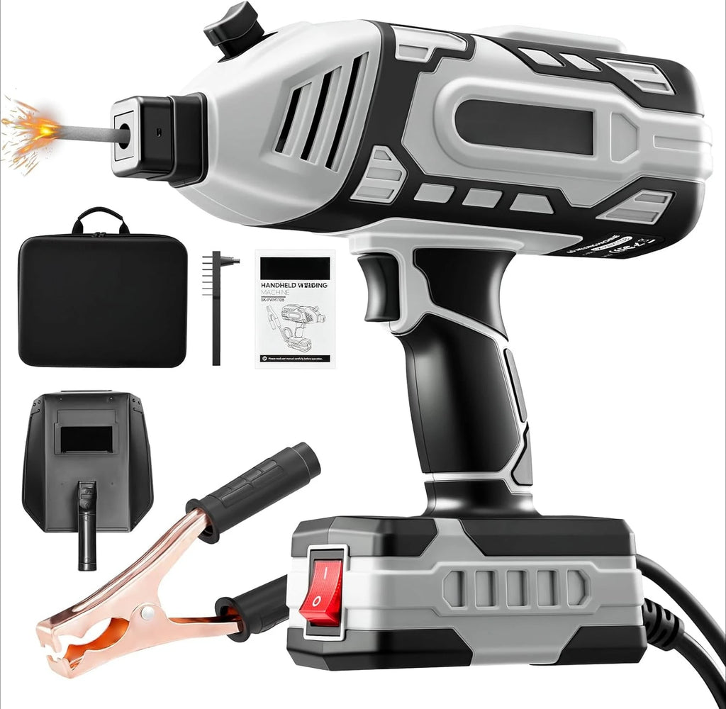 Portable Welding Machine, 110V Arc Stick Welder with IGBT Inverter 5 Variable Current Settings, Fits for 3/32" Wire Rods (Grey)
