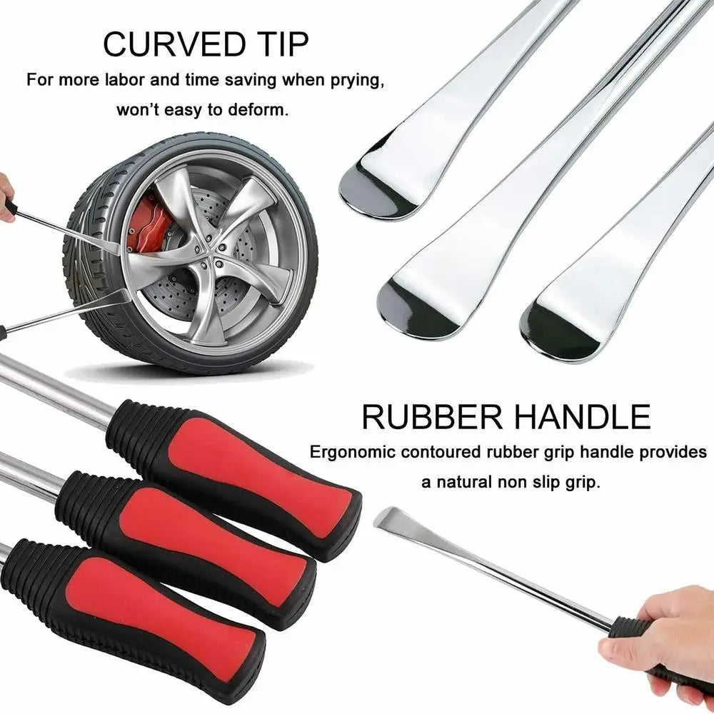 Tire Changing Set Auto Spoon Tire Kit Changing Lever Tools Heavy Duty Motorcycle Bike Car Rim Protector Tire Repair Tool 375mm