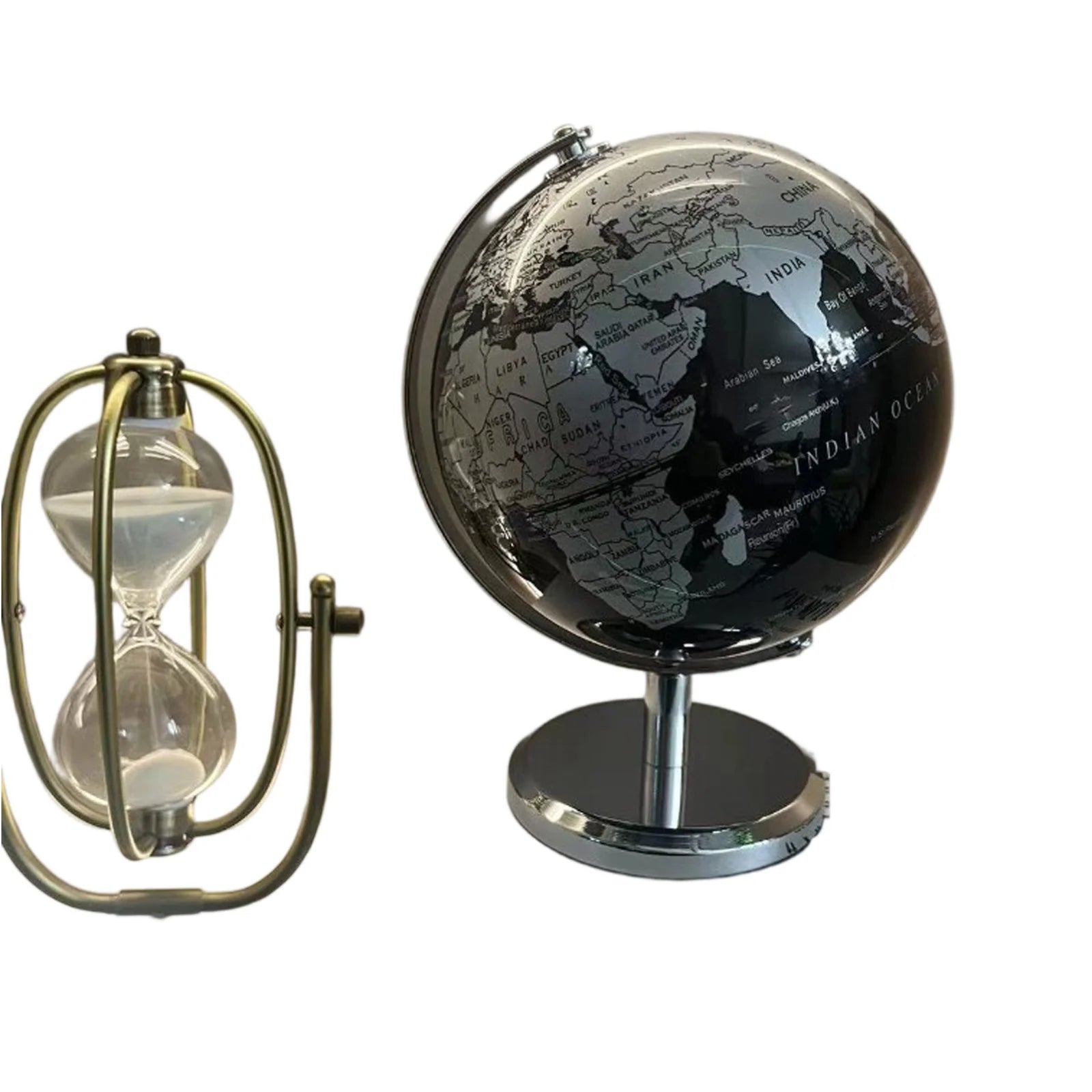 Desktop Elegant Globe Ornament Home Living Room Wine Cabinet Decorative Globe Family Exquisite Vintage Style Globe Decoration