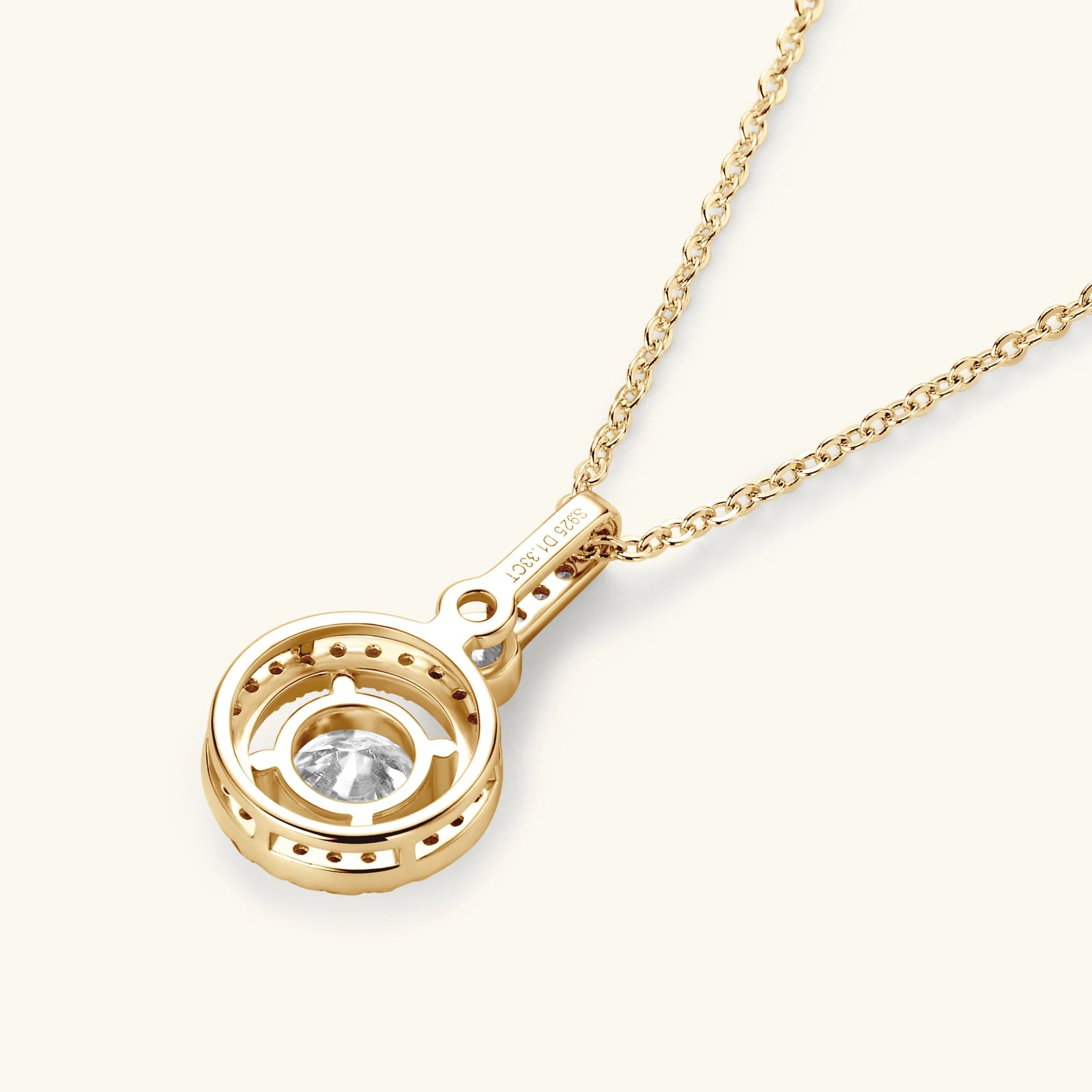 925 Silver Full Moissanite Pendant Necklace Certified 6.5mm D Color Lab Created Diamond Necklace for Women Quality Jewelry Gift