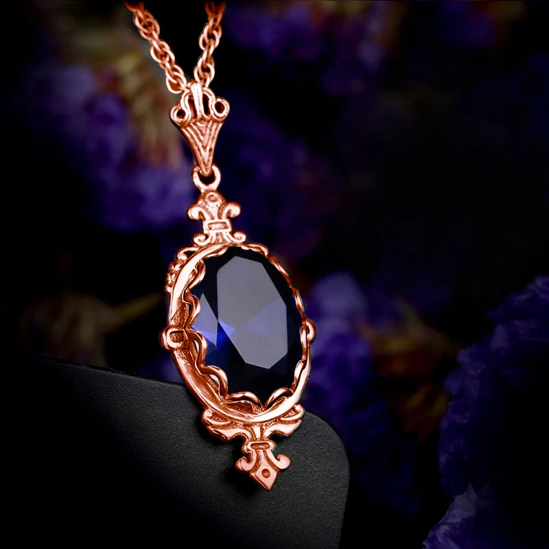 Hand Made Real 925 Sterling Silver Garnet Stone Necklace Pendant For Women Statement Vintage Fine Jewelry Mother Trendy Gifts