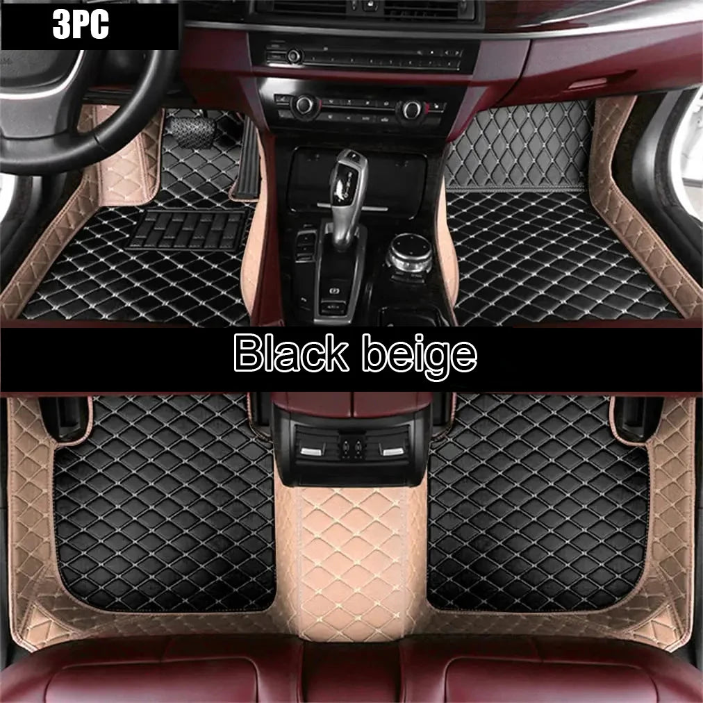 Custom Luxury Leather Car Floor Mats for Hyundai Grand i10 2020-2023 – Full Coverage
