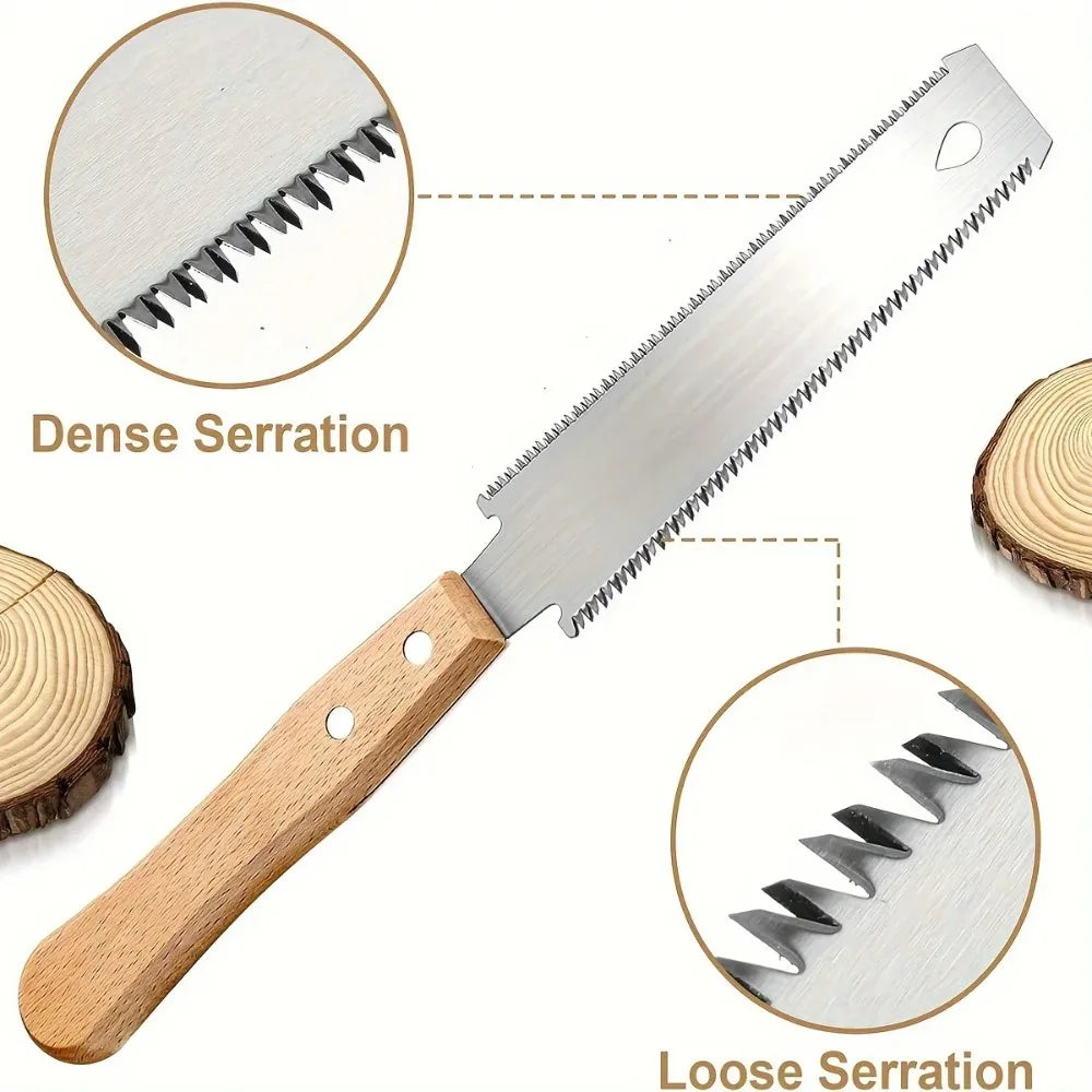 6-Inch Double-Sided Hand Saw – Flexible Flush Cutting Blade for Woodworking
