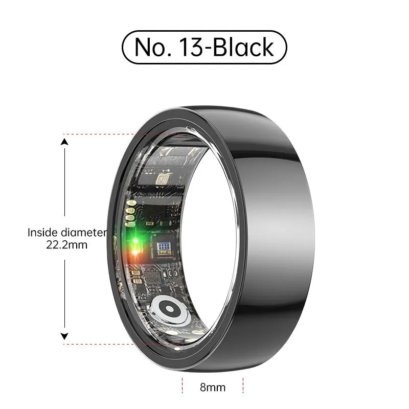 Smart Health R1000 Ceramic Fitness Ring – Sleep & Heart Rate Monitor