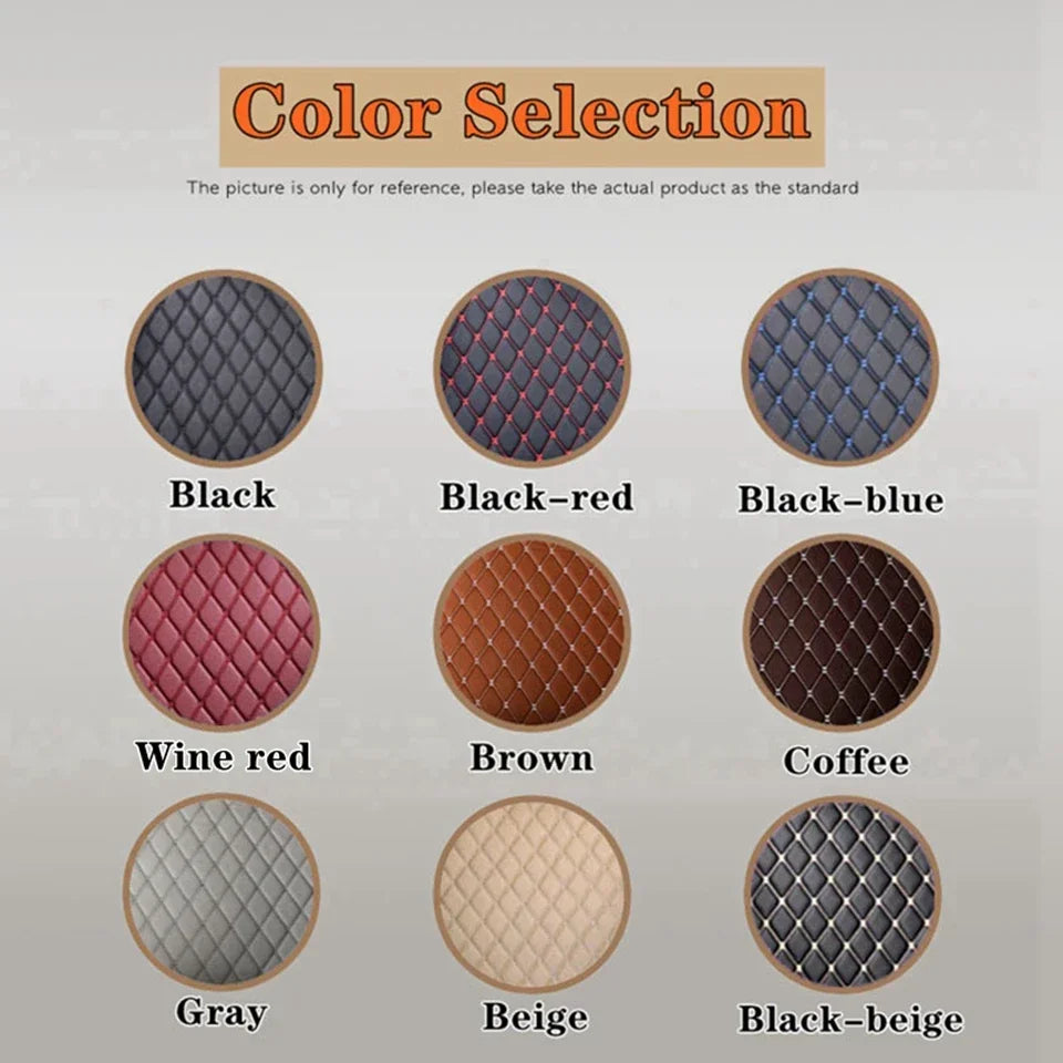 Universal Car Floor Mats PU Leather Waterproof Auto Foot Pad 5Pcs Set Protector Automobile Interior Carpet Accessories Interior