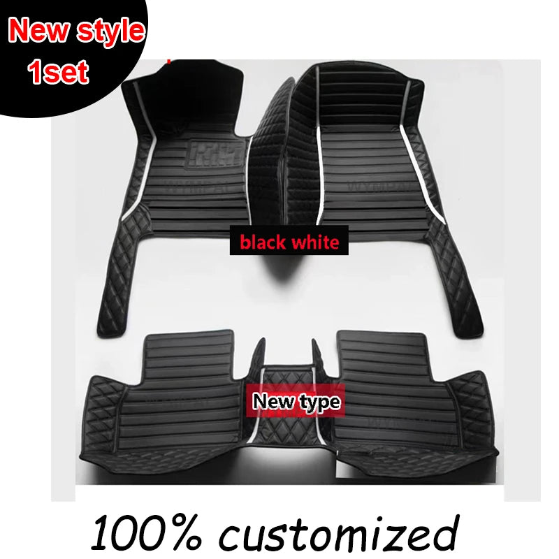Custom Luxury Leather Car Floor Mats for Hyundai Grand i10 2020-2023 – Full Coverage