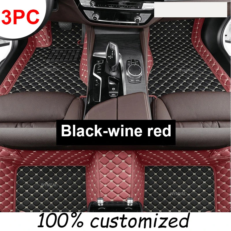 Custom Luxury Leather Car Floor Mats for Hyundai Grand i10 2020-2023 – Full Coverage