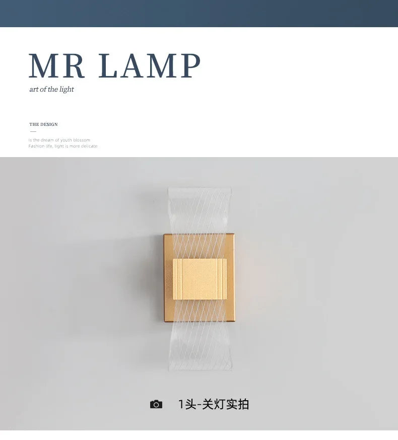 Nordic Luxury Aluminium LED Wall Lamp – Modern Bedside & Living Room Light