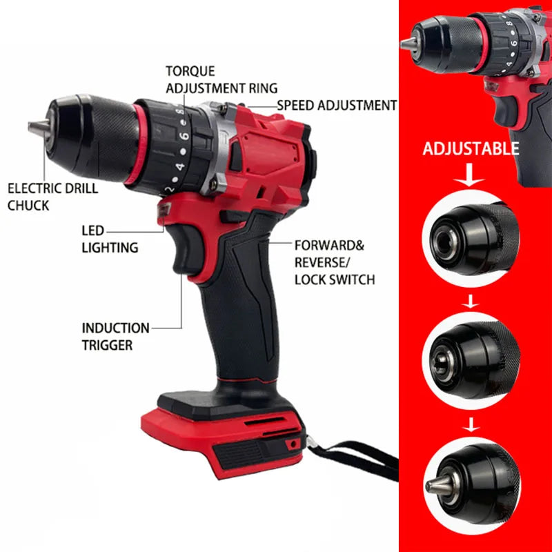 Milwaukee 18V Compatible Brushless Drill – 200Nm, 20+3 Torque