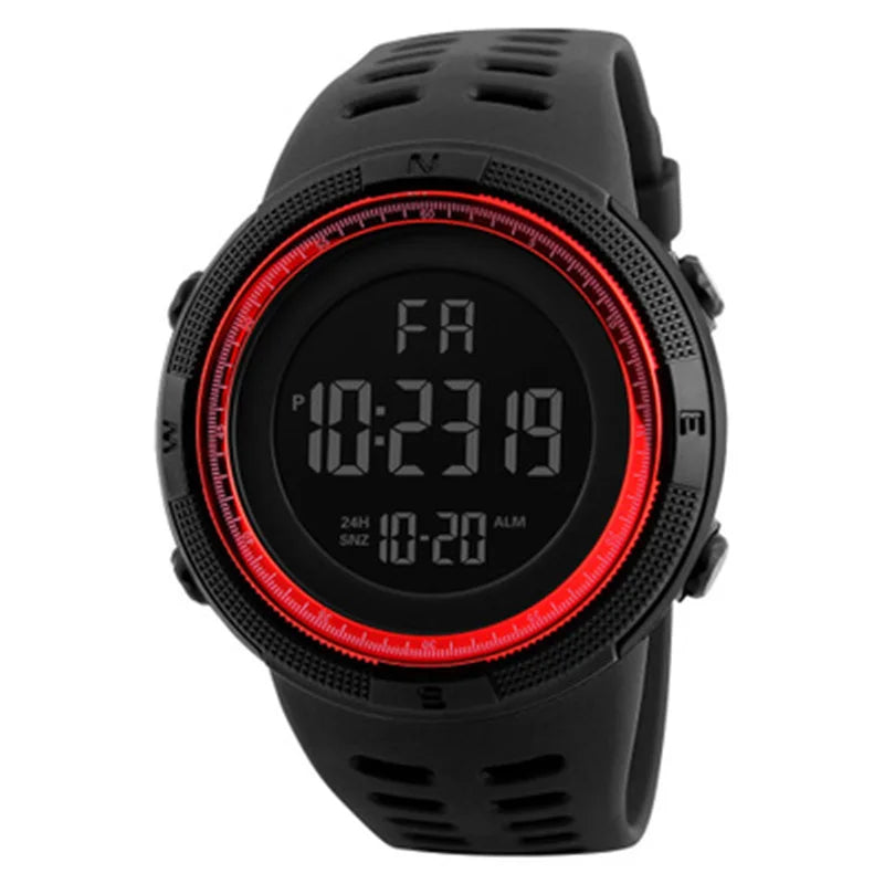 Men's Sport Digital Watch, Big Dial Luminous Waterproof Military Electronic Wristwatch