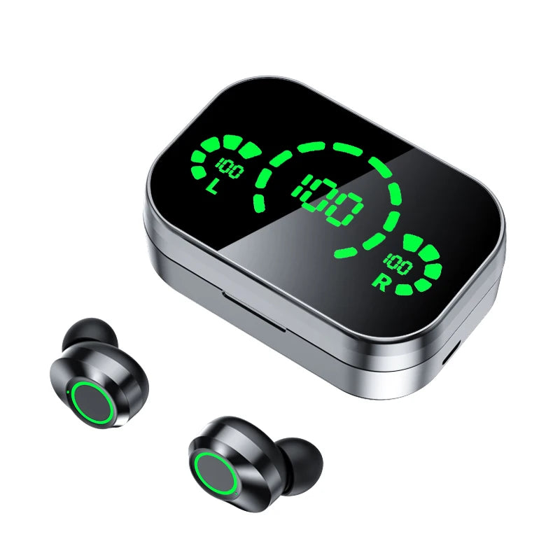 TWS Wireless Bluetooth Headset – LED Charging Box, Mic & HiFi Sound | For Smartphones