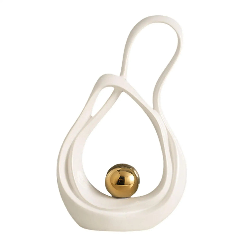 Abstract Art Ceramic Statue Home Decor Abstract Ceramic Figurine Home Accent Ornament for Dining Room Shelf Wedding Centerpiece