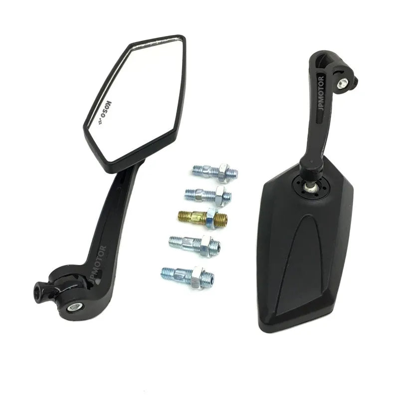 Motorcycle Universal 8mm 10mm KOSO Mirror Scooter E-Bike Cafe Racer Retro Rearview Mirrors Electrombile HD Vision Side Mirror