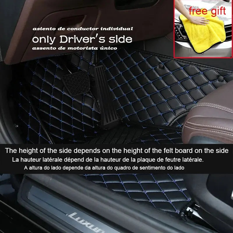 Luxury Leather Car Floor Mats for Hyundai Sonata DN8 MK8 2020-2022 – Full Set