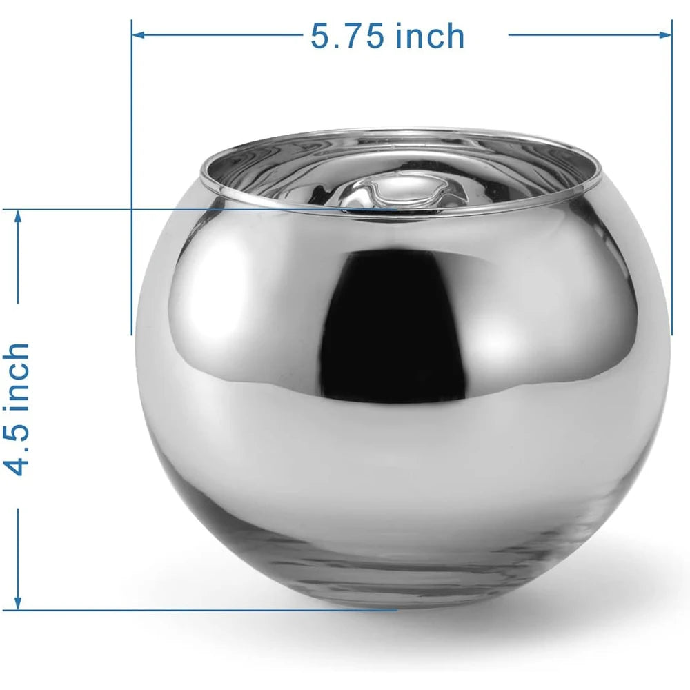 Desk Decor, Glass Candy Dish Desk Organizer to See Behind You, Home Office Aesthetic Table Vases Flower Pot, Cubicle Convex