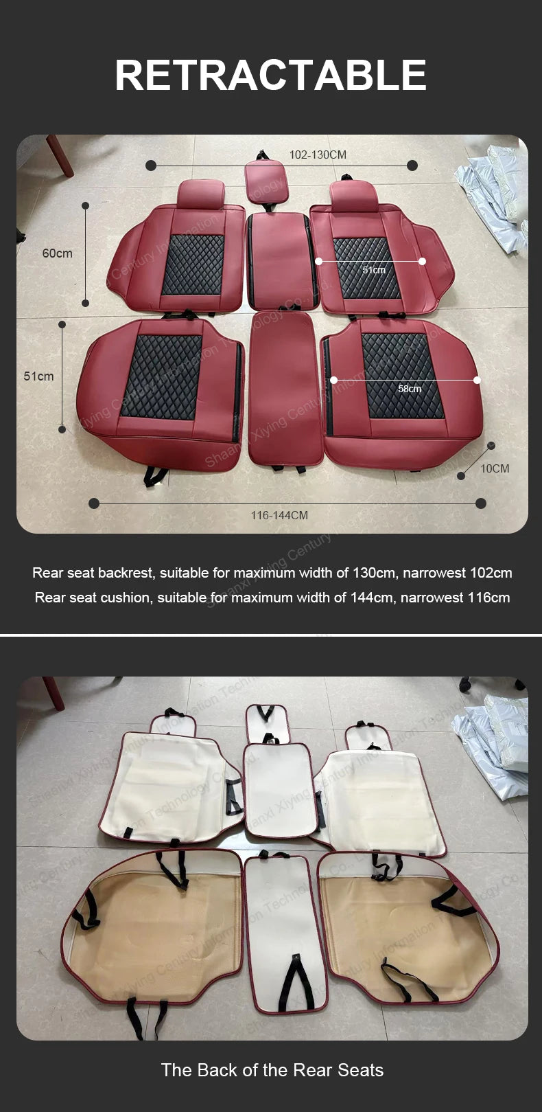 Universal Car Seat Covers Full Covered Durable Nappa Leather Seat Cushion for 90% Sedan SUV  Include Front and Rear Cover