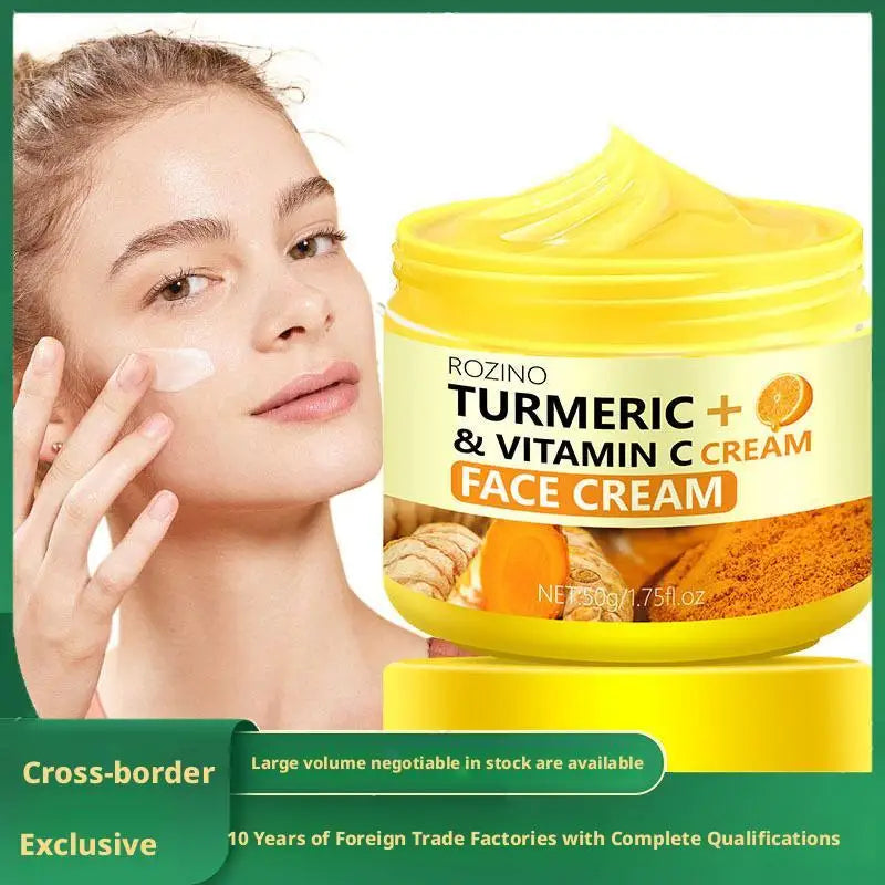 Turmeric & Lemon Skincare Series – Soap, Cleansing Pad, Face Cream & Serum for All Skin Types