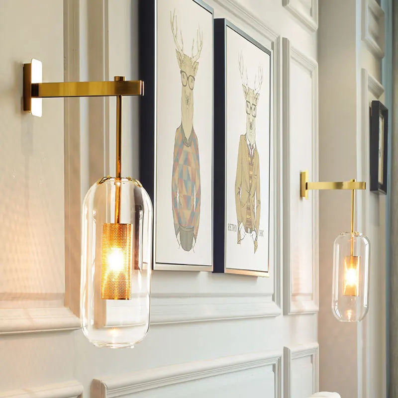 Post-Modern Luxury Wall Lamp – Nordic Minimalist Textured Bedside & Corridor Light