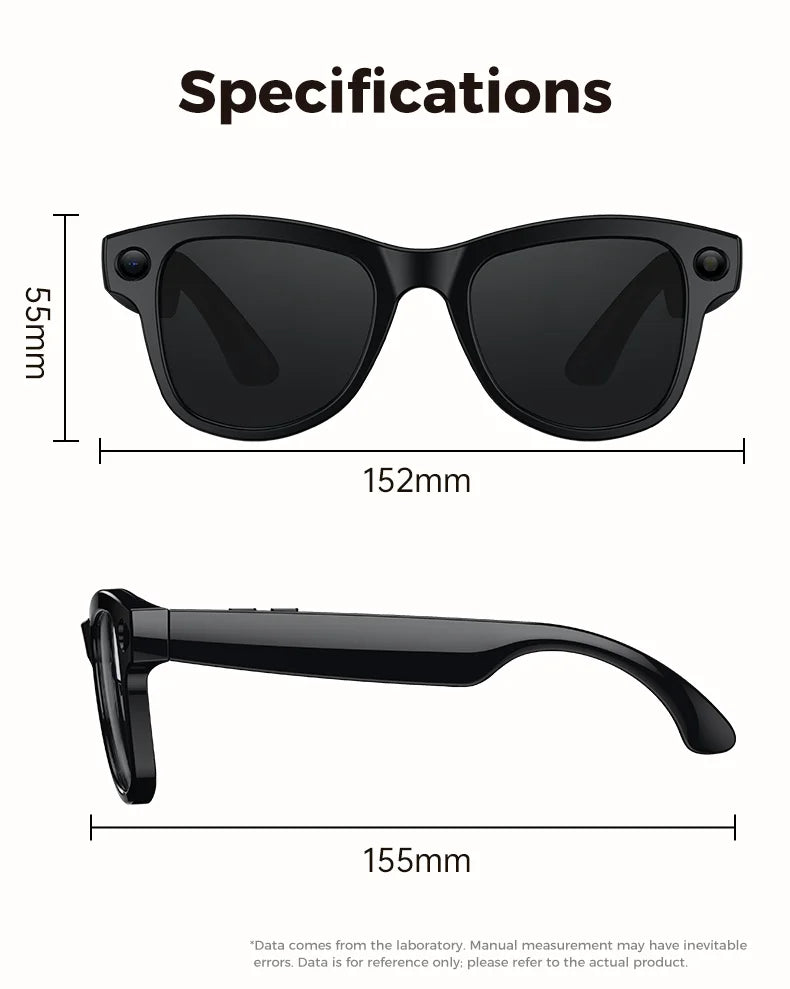 2026 Smart Glasses Women 3600mAh Power Bank 800W Camera 120+Languages Translation Recording Videos Music Player Call Glasses Men