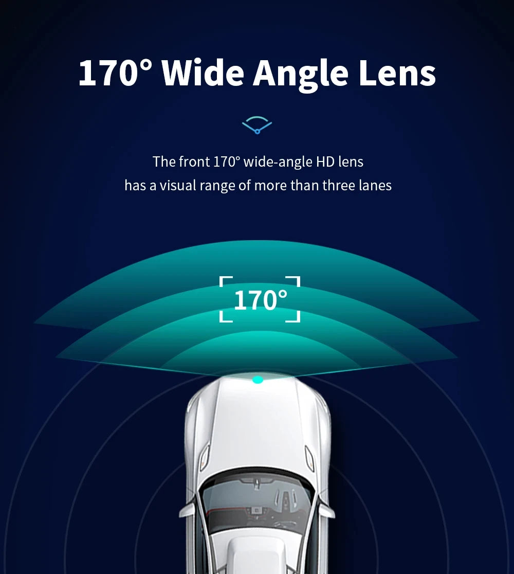 1080P Dash Cam WIFI – Front Camera Black Box 24H Parking Monitor Night Vision