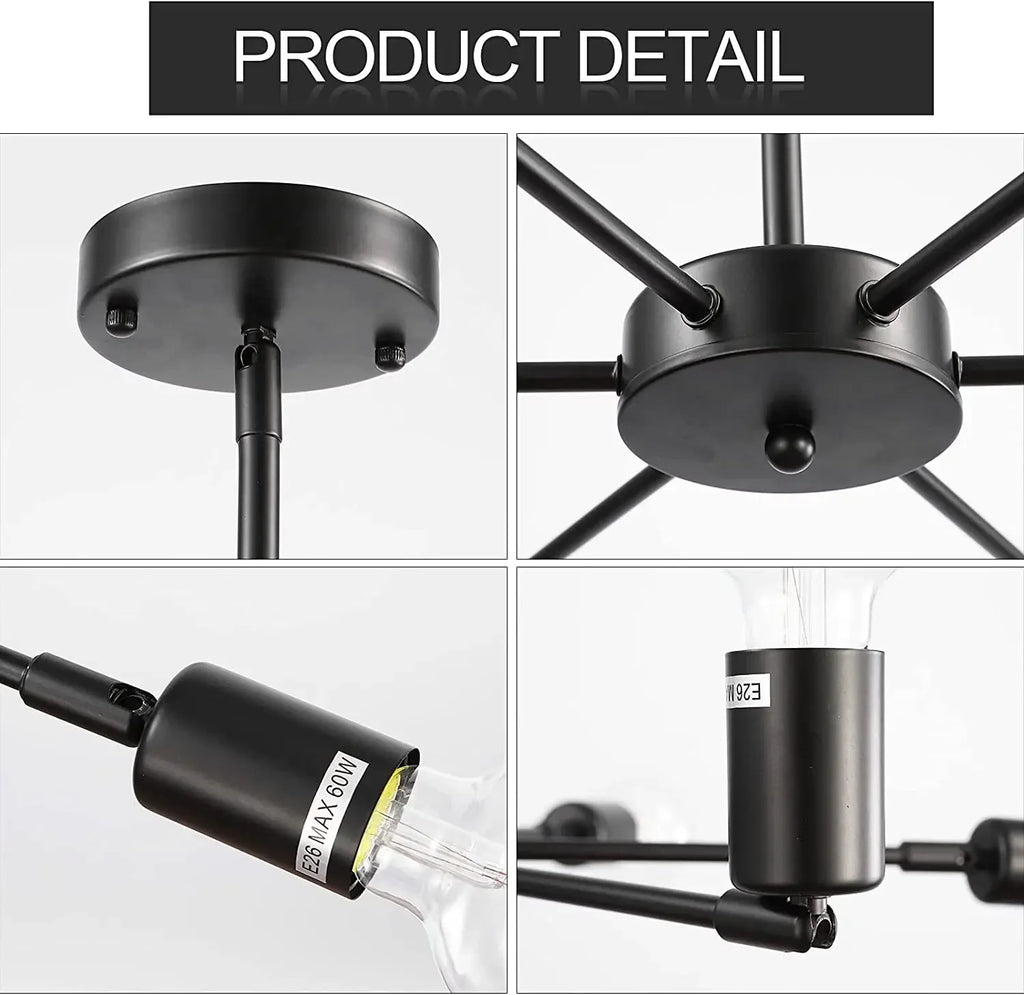 Modern E27 Ceiling Chandelier – Home Lighting for Living Room, Bedroom & Balcony